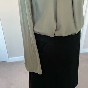 Banana Republic Black Midi Skirt